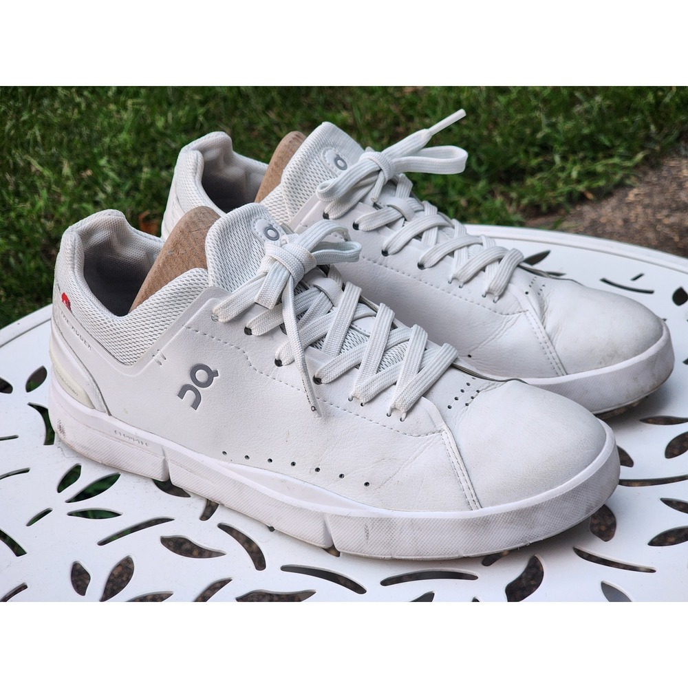 On Running The Roger Advantage White Sneakers Mens 7.5 Low Top Tennis Shoes